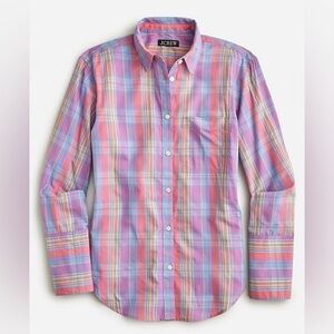 J. Crew Madras Plaid Shirt and Short Set L